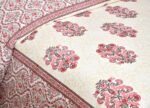 Blossom - Pure Cotton Double Bedsheet (100% Cotton), Pink