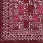 maroon colored single bedsheet pure cotton jaipuri print - showing design