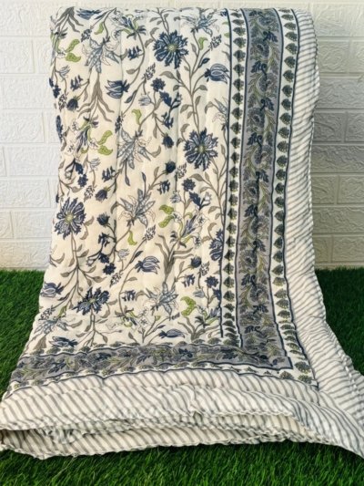 "Original Jaipuri Razai for Double Bed | Authentic Jaipur Quilt & Blanket | 90x100""