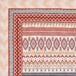 Gulmohar - Ikat Pattern King Size Cotton Bedsheet - Pink, Brown (100"x108")