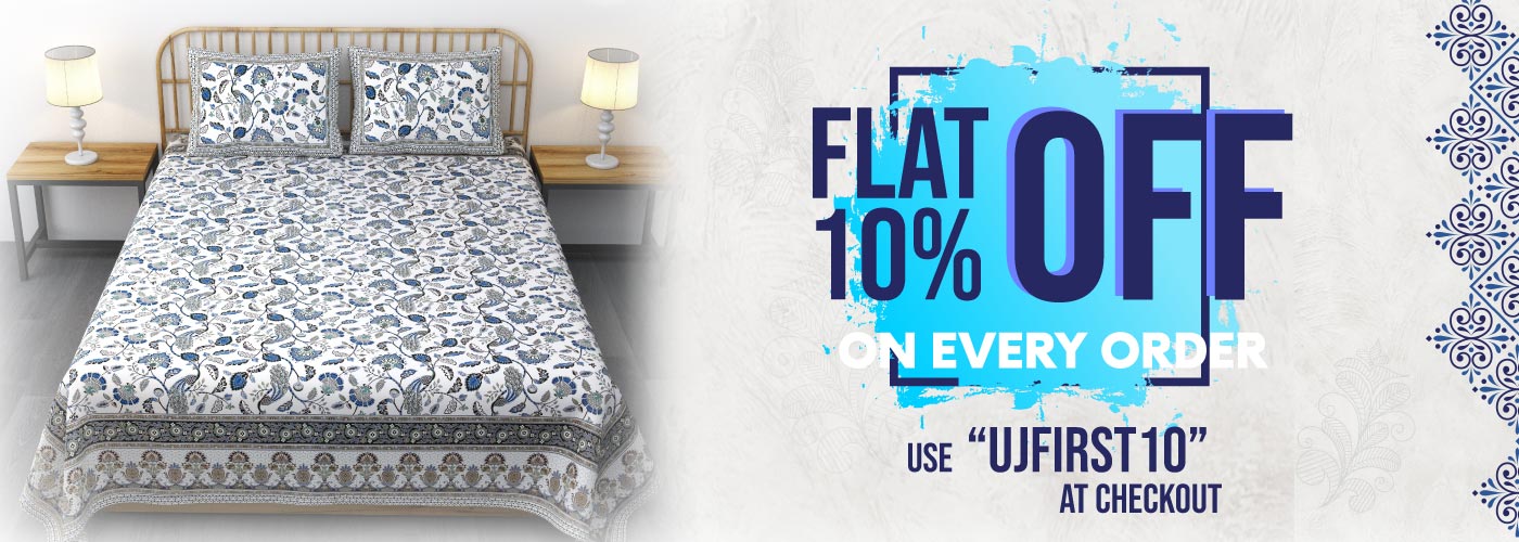 urban jaipur first order sale banner - 10% discount on every order