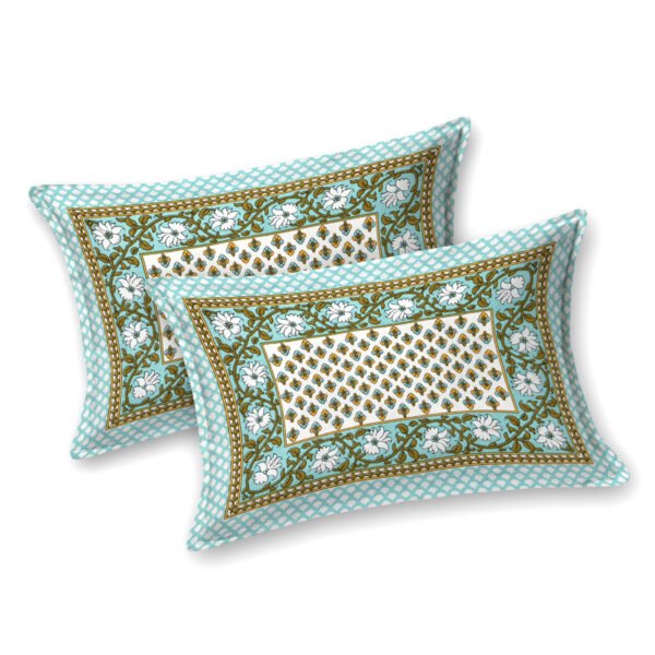 Two stylish pillows featuring beautiful blue and white designs, perfect for adding a touch of elegance to any space.