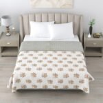 Elephant print double bed dohar blanket - ac quilt