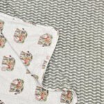 Elephant print double bed dohar blanket - ac quilt