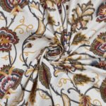 Jaipuri Gold - Sanganeri Print Pure Cotton King Size Bedsheet, Gold, Yellow(100*108) inches