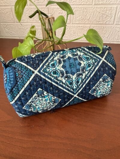 Handcrafted Blue & White Paisley Toiletry Bag | Traditional Indian Design | Urban Jaipur