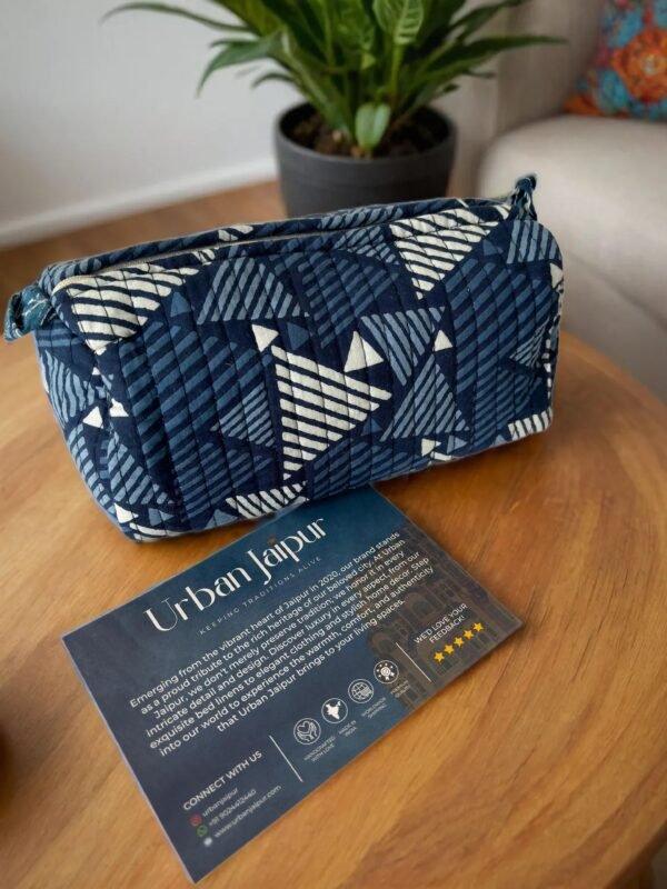 Pack of 2- Travel-Ready Geometric Print Toiletry Bag | Handcrafted Bags - Urban Jaipur