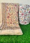 Traditional Jaipuri Razai | Double Bed Size | Floral Mustard & Red