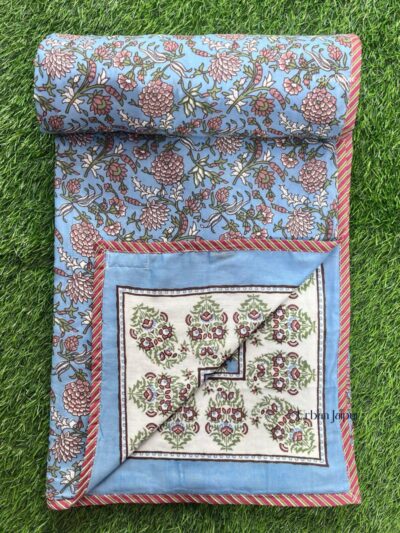 Lightweight Cotton Dohar for Single Bed – 3 Layer Summer Blanket Online