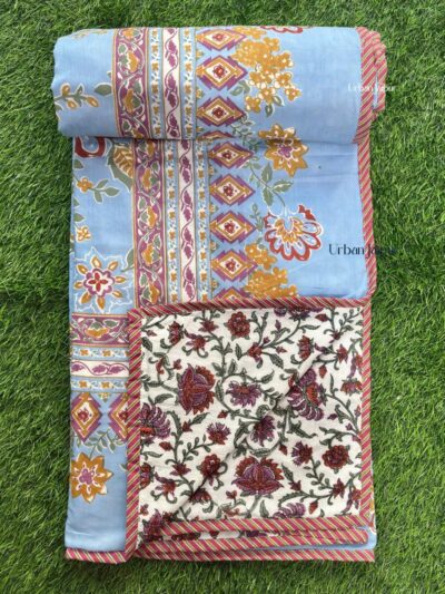 Pure Cotton 3 Layer Single Bed Dohar – Soft, Breathable Summer Blanket