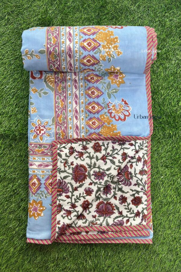 Pure Cotton 3 Layer Single Bed Dohar – Soft, Breathable Summer Blanket