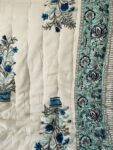 Jaipuri Mulmul Cotton Double Bed Razai For Winter | Blue