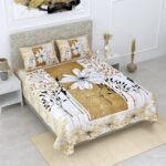 Arabic Beauty - King Size Cotton Bedsheet Sheet Set - (100 x 108 IN)