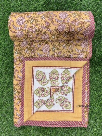 Jaipuri Cotton Dohar for Single Bed – 3 Layer Handcrafted Comfort Blanket