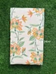 Floral Print Mulmul Lightweight Cotton Dohar Blanket for Double Bed – Orange