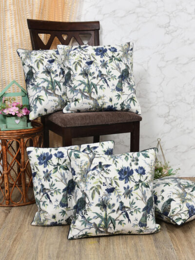 floral print set of 5 cushion cover