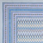 Ikat Pattern Cotton Double Bed Sheet King Size - Blue