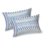 Ikat Pattern Cotton Double Bed Sheet King Size - Blue