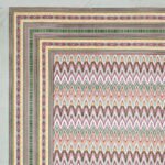 Kaya - Ikat Pattern Cotton Double Bed Sheet King Size - Purple, Green