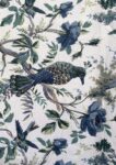 blue-bird-closeup Anokhi - Bird Print Cotton Curtain (Set of 2) - Blue