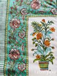 Lightweight Mulmul Cotton Dohar for Double Bed - Green, Orange