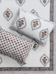 Karigari - Block Printed King Size Cotton Bedsheet Set with 2 pillow covers
