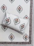 Karigari - Block Printed King Size Cotton Bedsheet Set with 2 pillow covers