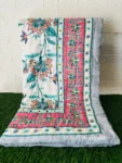 Original Mulmul Cotton Jaipuri Razai for Double Bed | Floral Print, Blue