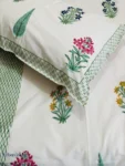 Block print bedsheet with pillow cover design