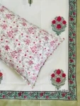 Harmony- Block Print Bedsheet for Single Bed with Pillow Cover