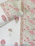 Harmony - Block Print 300 TC Percale Cotton King Size Bedsheet