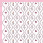 Kaya - Floral Print Pure Cotton Double Bedsheet - Pink, White