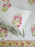 Harmony - Block Printed 300 TC Percale Cotton King Size Bedsheet - Multicolor