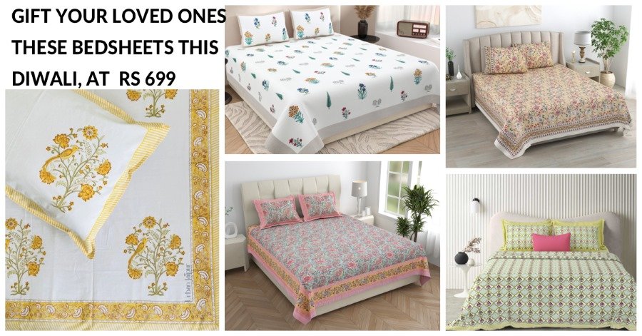 Gift your loved ones these bedsheets this Diwali, available at a starting price of Rs 699