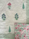 Hand Block Printed Jaipuri Quilt Double Bed (90x108 IN)