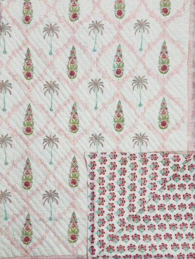 Gulzaar – Hand Block Printed Reversible Jaipuri Razai (Double Bed)