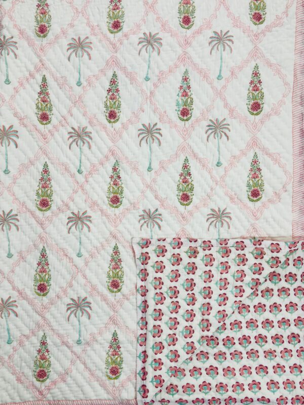 Gulzaar – Hand Block Printed Reversible Jaipuri Razai (Double Bed)