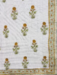 Hand Block Printed Jaipuri Quilt Double Bed For Heavy Winter (90x108 IN)