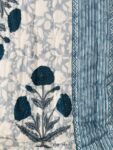 Floral Print Jaipuri Razai for Single Bed – Blue | Reversible