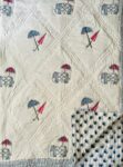 Hand Block Printed Reversible Jaipuri Rajai for Double Bed - Elephant Print