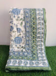 51 Jaal Print 100 gm Single Jaipuri Razai for Single Bed - Blue