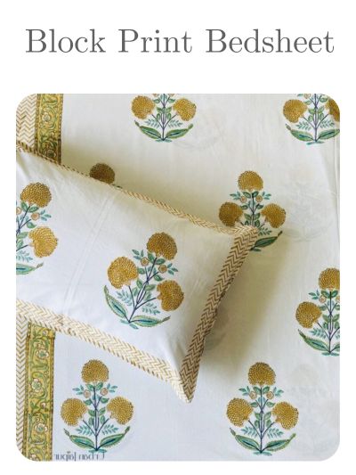 Hand Block Printed Bed Sheets