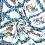 Elite - Jaipuri Pure Cotton King Size Bedsheet - Blue, Jaal Print