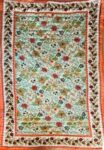 Handcrafted Jaipuri Single Bed Razai Quilt – Reversible Floral Print in Green, White