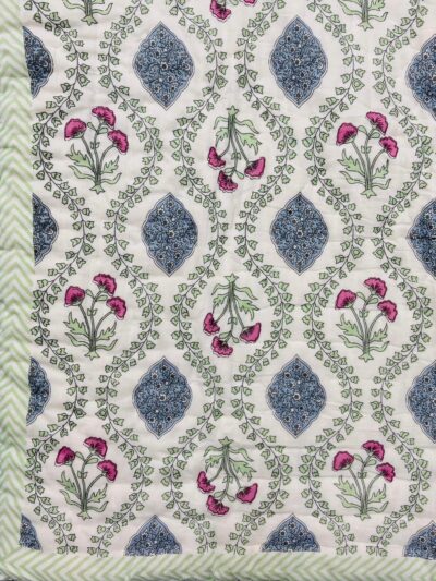 Paisley Print Jaipuri Razai for Single Bed | Reversible