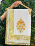 Kusumit - Hand Block Printed Cotton Muslin Dohar - Reverisble