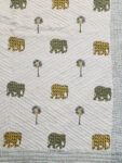 Yellow Trunk Block Printed Jaipuri Razai for Double Bed (90x108 IN)