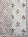 Trivritta - Block Printed Pure Cotton Jaipuri Razai Quilt