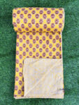 Yellow Boota & Cream Reversible Mulmul Cotton Double Bed Dohar