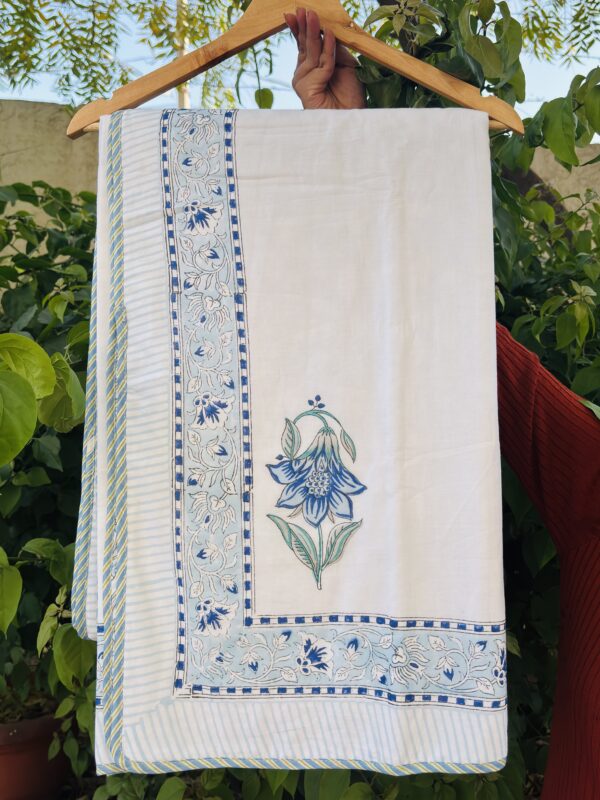 Neelanshi Block Printed Cotton Muslin Dohar Blanket